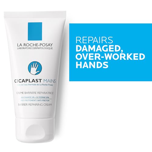 La Roche-Posay Cicaplast Hand Cream, Instant Relief Moisturizing Hand Lotion for Dry Hands, Shea Butter Lotion for Dry Cracked Hands, Non Greasy, Fragrance Free - size: 1.69 Fl Oz (Pack of 2)