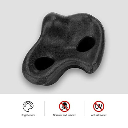 plplaaoo 10PCS Plastic Rock Climbing Holds Set, DIY Tree Rock Climbing Holds for Kids & Adults Climber, Kids Indoor and Outdoor Play Set Use, Includes Mounting Screws., Rock Climbing Holds climbin - color: black