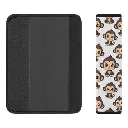 1 Pair Universal Fit Seat Belt Cover for Elderly Support, Most Cars, Cute Monkeys Seat Belt Cushion, Neck and Shoulder Support - color: Pattern 788