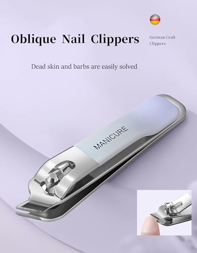 4 Pcs Manicure Set Stainless Steel Nail Clippers, Beauty Tool Portable Set Professional Grooming Kits, Travel Nail Kit for Men and Women (Gradient Pink) - color: Gradient Pink