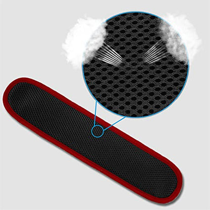 Ultra Thick & Breathable Universal Shoulder Pad Cushion for Bag - Long & Comfort - color: Black-wine Edge