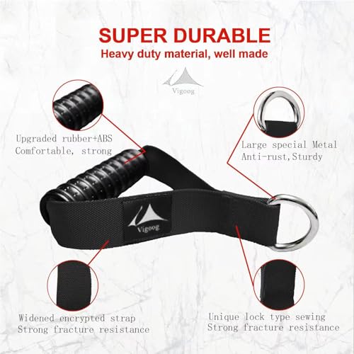 Heavy Duty Gym Workout Handles Attachment for Cable Machine,Resistance Band,Pulley System Home Exercise Equipment, Comfortable and Stronger Grip - color: Carbon Black xw