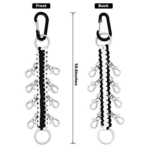 10 Inch Handmade Cheer Bows Holder 2 Pcs for Cheerleading Teen Girls High School - color: Black & White