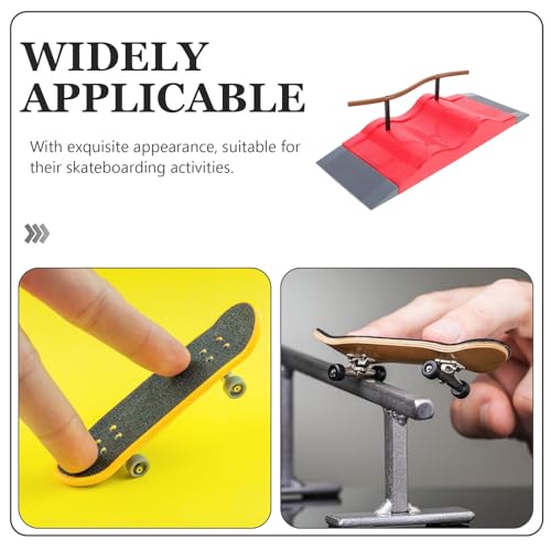 Wakauto Mini Skate Park Finger Skateboard Ramp Fingerboard Training Prop for Tricks Smooth Surface Skatepark Part for Kids Creative .62 X 4.01 X 2.71 in