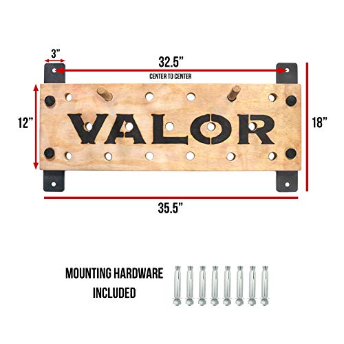 Valor Fitness Climbing Peg Board – Wall Mounted Plywood for Gym, Ninja Training, Cross Training, Rock Climbing & Gymnastics Workout Equipment - color: Double Peg Board