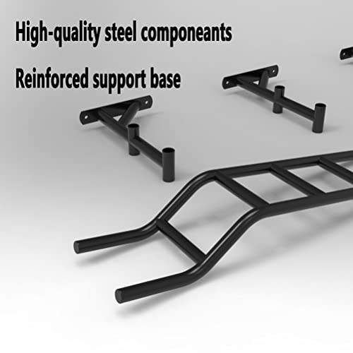 Wall Mounted Pull Up Bar, Heavy Duty Steel Climbing Frame/Parallel Bars/Horizontal Bars, home gym strength training fitness bar, Load 300kg