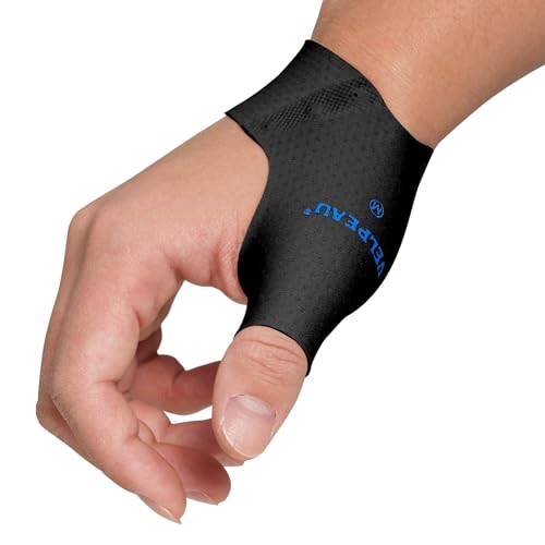Velpeau Thumb Compression Sleeve for Tendonitis (Pack of 2), Seamless Technology, Gloves Wraps for Arthritis Pain Relief for Women & Men, Splint Liner, Fits Both Hands (Black, Short Version, M) - color: Short Version-Black, size: Medium
