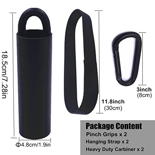 Pull Up Grips Set with Hanging Straps and Strong Carabiner, Finger Strengthener，Forearm, Biceps, Ninja Warrior, Back Muscles Training - color: Iron rod