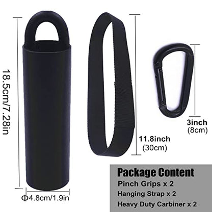 Pull Up Grips Set with Hanging Straps and Strong Carabiner, Finger Strengthener，Forearm, Biceps, Ninja Warrior, Back Muscles Training - color: Iron rod