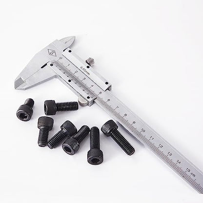 M8 x 12mm 16mm 18mm 20mm 25mm Hex Socket Head Cap Screws Bolts, 12.9 Grade Alloy Steel, Black Oxide Finish, Metric Allen Drive, Fully Threaded, Assortment Kit 50Pcs - size: Socket M8x12-25 mm