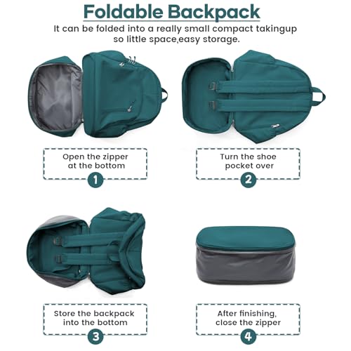 Gym Backpack for Women, Dance Volleyball Backpacks With Shoe Compartment | For Yoga Fitness Beach Hiking Sports - color: Peacock Blue