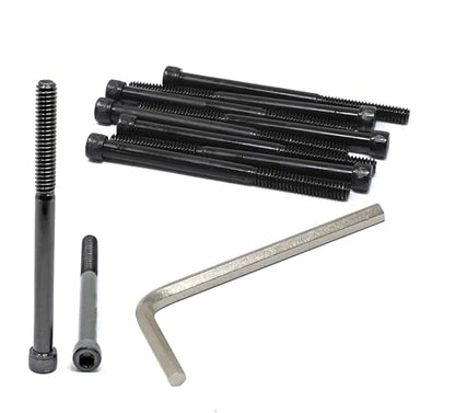 iexcell 10 Pcs 1/4-20 x 3-1/2" Partially Threaded Alloy Steel 12.9 Grade Hex Socket Head Cap Screws Bolts Kit, Black Oxide Finish - size: 1/4-20 x 3-1/2" ( Partially Threaded )