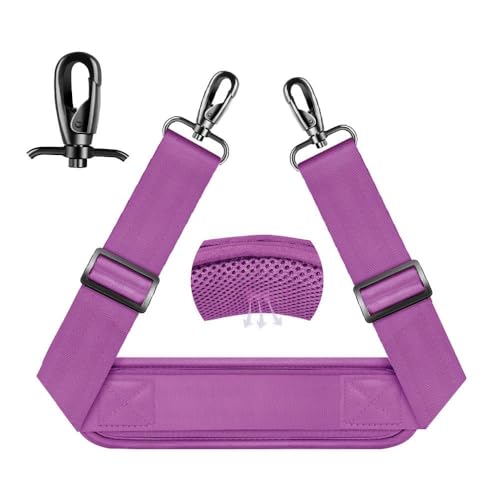 ZINZ 75" Shoulder Strap with Fixed Pad and Dual Balanced Buckles，Purple - color: Purple