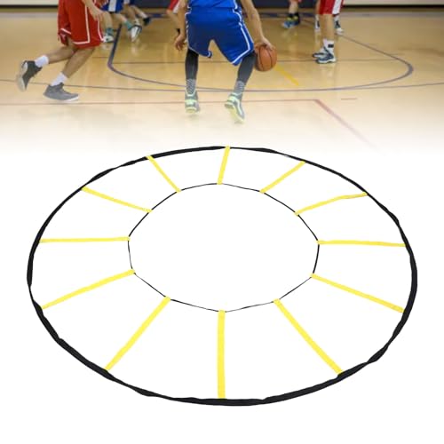 Soccer Basketball Agility Training Ladder, Circular 12 Rungs Nylon Trainer for Improving Agility