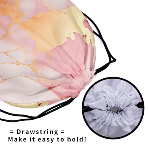 Gymnastics Grip Bag for Gymnasts Gymnastic Drawstring Bag Gym Athlete Bag - color: Pink Marble With Gold Stripes, size: 9.25" x 12" (Pack of 1)