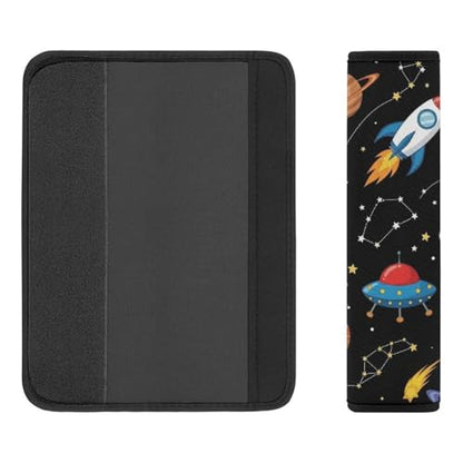 Soft Padded Seat Belt Shoulder Pad for Elderly Support, Stroller Pushchair High Chair, 2 Pack Space Constellation Solar System Galaxy Rocket Planet Shoulder Harness Cover Neck And Shoulder Support - color: Pattern 1177