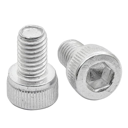 M5 x 8mm Hex Socket Head Cap Screws Bolts,6063 Aluminum Alloy Socket Head Cap Bolt Fasteners,Silver(10Pcs) - size: M5 x 8mm