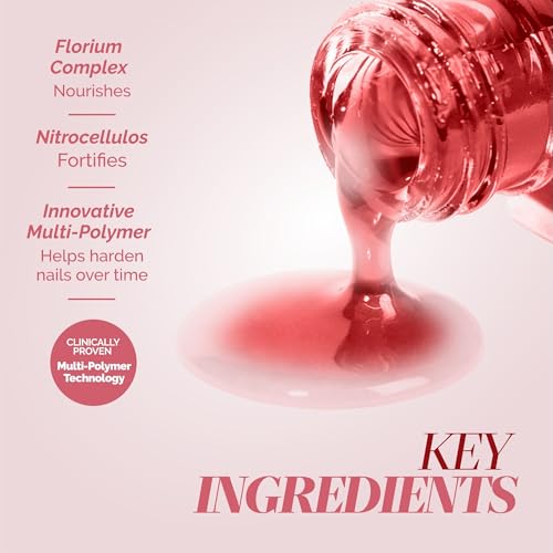 LONDONTOWN Sheer Strength Nail Blush - 2-in-1 Tinted Nail Hardener Strengthening Treatment With Jelly Finish - color: Poppy