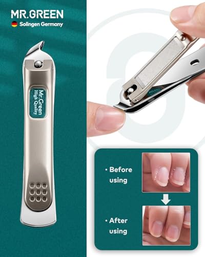 MR.GREEN 12-in-1 Manicure Set – Professional Nail Clipper Set, German Stainless Steel Manicure Tools for Fingernails & Toenails, Travel Nail Care Kit for Men & Women with Leather Case (Caramel Brown)