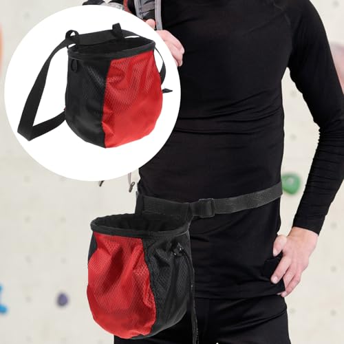 Abaodam Climbing Chalk Bag Waist Pouch Anti-Slip Outdoor Bouldering Powder Storage Pack Adjustable Waist Belt for Gymnastics and Rock Climbing Use