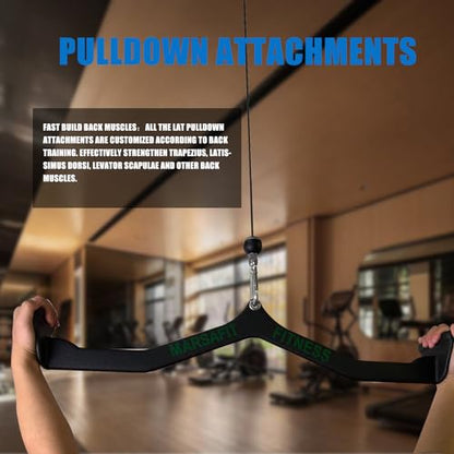Ergonomic LAT Pull Down Bars, Back and Triceps Strength Training Equipment, LAT Pulldown Attachments, Cable Attachments for Home Gym - color: BT0345