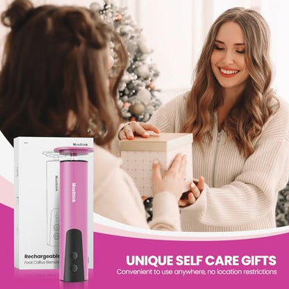 Electric Foot Callus Remover, 2 in 1 | 6 Speed Adjustable Foot File Nail Grinder with Sandpaper Disks, Professional Sander Pedicure Tool for Feet Dead Skin, Self Care Gifts for Women Mom Lover Friends - style: Electric Callus Remover Rose