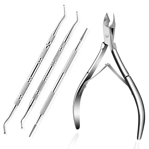 Ingrown Toenail Tool Kit, Ingrown Toenail Removal Kit: Ingrown Toenail Clippers, Ingrown Toenail File and Lifters, Under Nail Cleaner - Professional Pedicure Tools Set for Effective Treatment - color: Ingrown Toenail Clippers