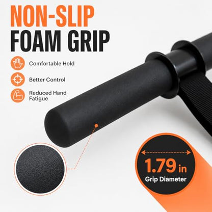 Wrist Roller Forearm Strengthener with Wrist Strap, Thick Carbon Steel Forearm Exerciser Grip Strength Trainer, 300 LB Nylon Webbing for Single-Arm Pull Training, Home Gym Wrist Trainer - color: Black
