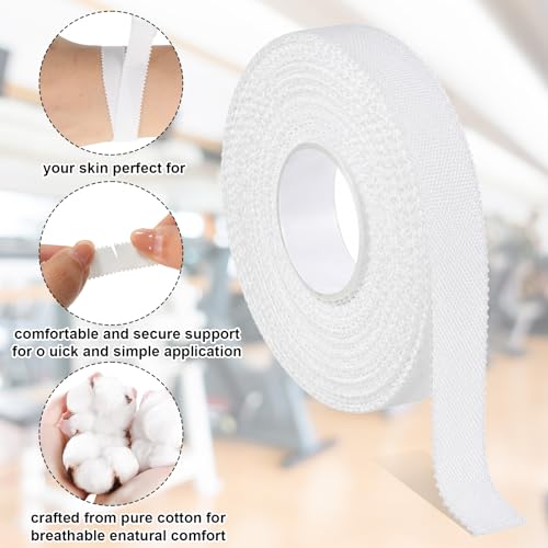2 Rolls Sport Finger Tape, White Tape for Toes Extra Strong Tapes | 0.5-Inch X 32.8 Feet for Climbing Fingers Hands Toes Rock Climbing Volleyball Football