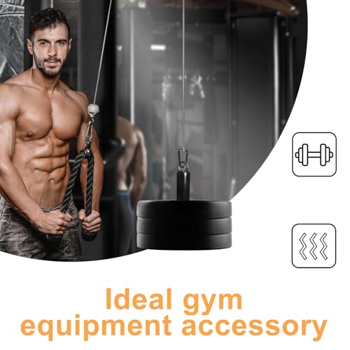Loading Pin for Weight Plates, 2 Inch Olympic Weight Plate Compatible Weight Loading Pin with Carabiner for Cable Pulley LAT Pulldown System