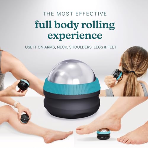 Homedics IcyGlide Portable Massage Roller Ball, Cryo Ball Cold Therapy | Rapid Pain Relief, 360-Degree EasyGlide Technology, Great for Post-Workout Muscle Recovery, Full Body Treatment