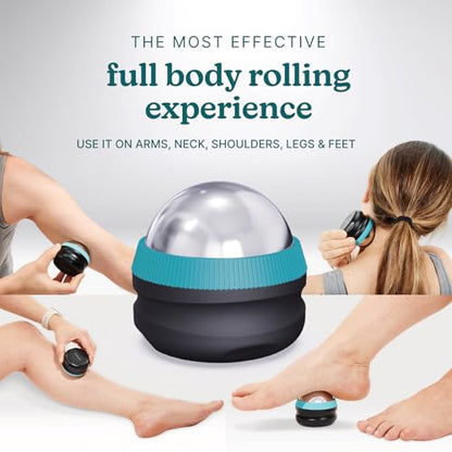 Homedics IcyGlide Portable Massage Roller Ball, Cryo Ball Cold Therapy | Rapid Pain Relief, 360-Degree EasyGlide Technology, Great for Post-Workout Muscle Recovery, Full Body Treatment