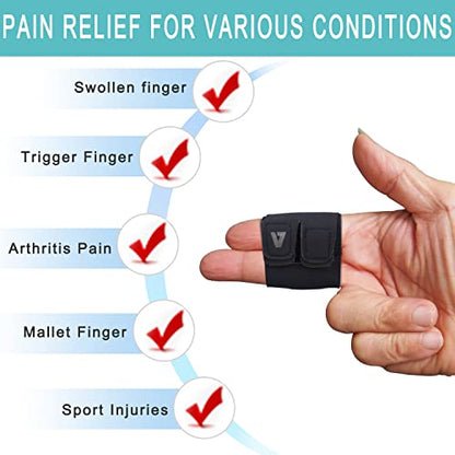 Finger Splint Wraps Reusable Finger Buddy Tape Adjustable Finger Brace Trigger Finger Splints Mallet Finger Support Compression Finger Sleeves for Arthritis Pain Relief, Sport Injury - M - size: Medium, style: Buddy