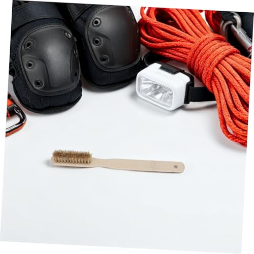 Ergonomic Wood Handle Climbing Hold Brush with Soft Bristles for Bouldering and Humid Environments, Sturdy Rock Climbing Chalk Brush for Removing Chalk and Dirt
