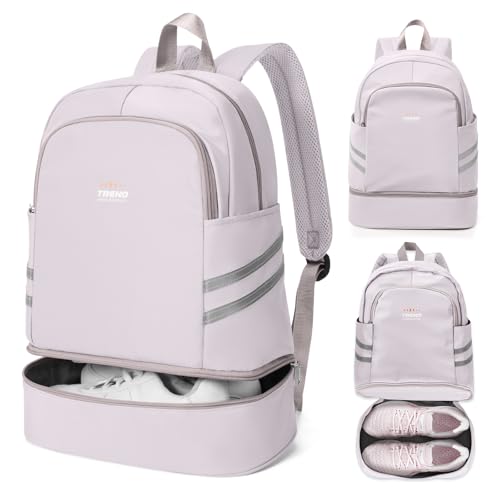 coofay Gym Backpack For Women Waterproof Backpack With Shoe Compartment Lightweight Travel Backpack Sports Backpacks Small Gym Bag - color: Lotus Root Pink, size: Small