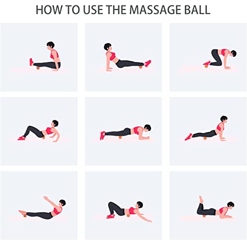 Hard Peanut Massage Ball, Double Lacrosse Massage Ball. Deep Tissue Massager Mobility Roller for Physical Therapy Myofascial Release Trigger Point Muscle Relax Pain Relief Acupressure (Orange) | Mobility Massager Tool for Deep Tissue Physical Therapy Myof