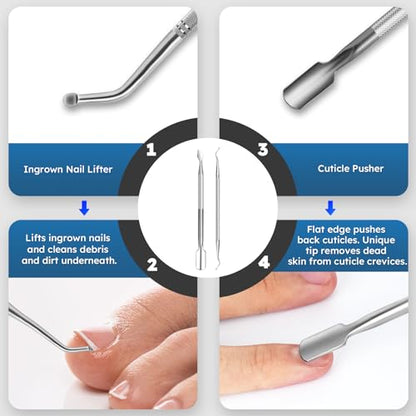 Nail Clippers for Seniors, Heavy Duty Ingrown Toenail Clippers with Long Handle， Wide Jaw Fingernail Clippers and Slanted Nail Cutter for Thick Nail for Men Women Pregnant Elderly 5Pcs - size: Wide Jaw 5pcs