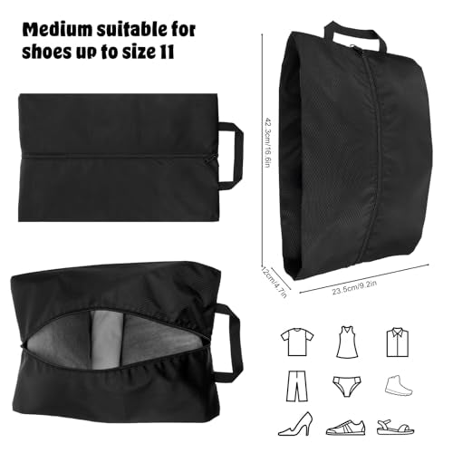 Shoe Bag Odor Smell Proof Shoe Bags Water-Resistant Travel Friendly Shoes Bag with Zipper Absorbing Foldable Water-Resistant Shoes Pouch for Men Women Gym Spikes Golf Baseball