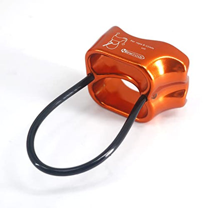 Climbing Abseiling Belay Device ATC Rappelling Descender 25KN V-grooved Equipment - color: Orange