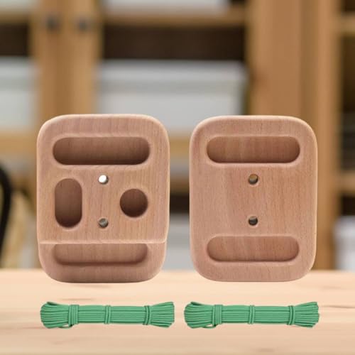 2 Pieces Portable Wooden Fingerboard Easy to Install Climbing Fingerboard Strong and Rock Climbing Finger Training Board for Beginners