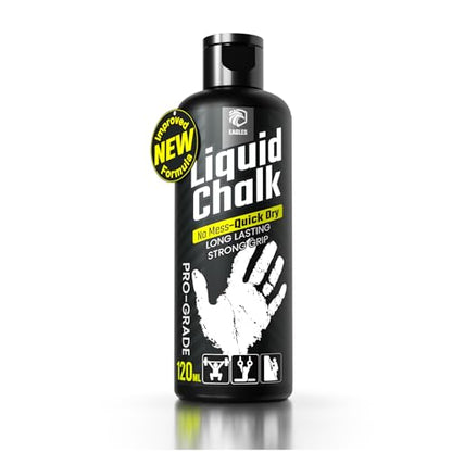 EAGLES Pro Grade Gym Liquid Chalk 60, 120 or 280ml Mess-Free Chalk for Weightlifting, Gymnastics Rock Climbing, Pole Grip, Sports Dries in Seconds - Sweat-Resistant and Long Lasting - style: 120ml