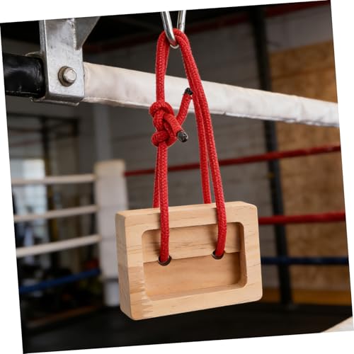 Rock Climbing Hangboard Wooden for Finger Strength Training 2pcs Portable with Easy Installation, Dual-Pocket Design Lightweight Khaki Climbing Hold for Indoor and Outdoor Use