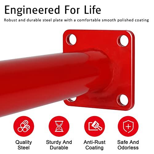 12 PCS Heavy Duty Metal Monkey Bars for Kids, 16.5in Steel Playset Rods With Mounting Plates and Powder Coating for Indoor Outdoor Backyard Playground - size: 12 PCS - 16.5 inches