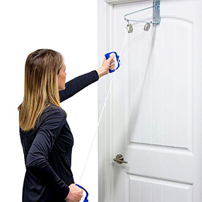 DMI Exercise Pulley Set for Physical Therapy helps Increase Mobility, White