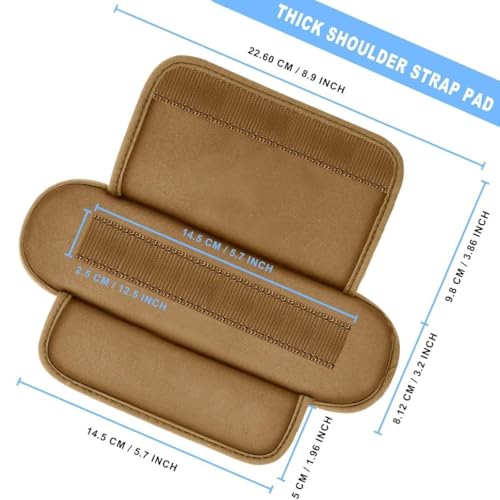 2-Pack Tactical Shoulder Pad, Ultra-Thick Comfort Cushion for Vest Straps, Backpacks, Breathable & Shock-Absorbing,Khaki - color: Khaki