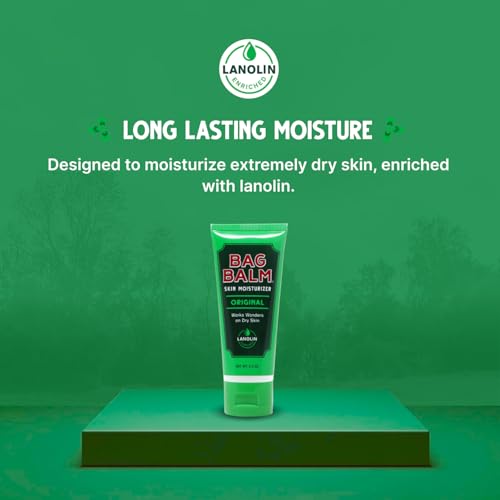 Bag Balm Vermont's Original Hand Moisturizer, Hand Balm for Dry Skin, Cracked Hands, Heels & Dry Hands Treatment, For Dogs and More Ointment, Dry Skin Lotion (2oz Tube (Pack of 2)) - size: 2 Ounce (Pack of 2)