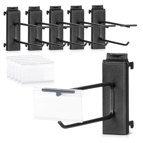 Savior Equipment Wall Rack System Attachment 6" Display Peg Hook Holder Rack, Heavy-Duty Steel Tactical Modular Firearms Gun Wall Gear Accessories Organizer, 6-Pack - size: 6" with ID Tag (6-Pack)