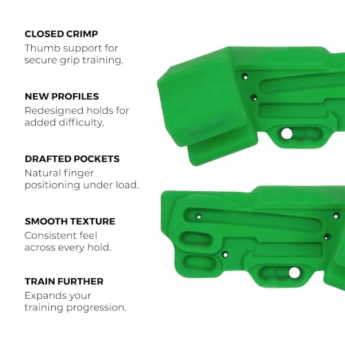 TRANGO Rock Prodigy Hangboard - Finger Training Board for Rock Climbing, Build Finger Strength, Home Training Board, Natural - Beech Wood, Pivot, Forge, Training Center - style: Forge