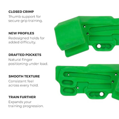 TRANGO Rock Prodigy Hangboard - Finger Training Board for Rock Climbing, Build Finger Strength, Home Training Board, Natural - Beech Wood, Pivot, Forge, Training Center - style: Forge