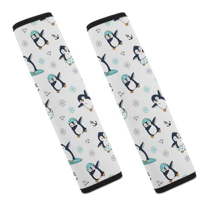 Breathable Seat Belt Shoulder Pad for Adults and Children, Stroller Pushchair High Chair, 2 Pack Animal Penguin Cute Penguins Neck Strap Covers Easy Install (No Tool) - color: Pattern 121